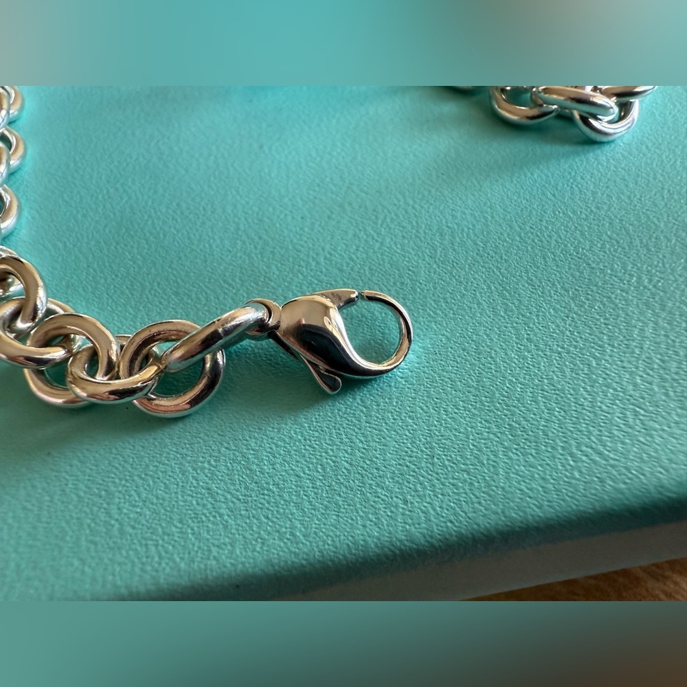 Modern Version Tiffany&Co. Please Return To Oval Tag Necklace 15.25” - Picture 4 of 9